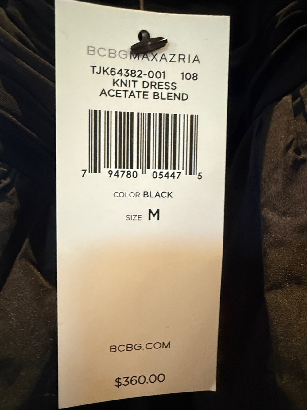 BCBGMaxAzria Black Ruched Bodice Midi Dress with Cross-Back Straps - Picture 8 of 11